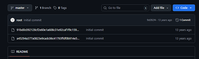 github repo showing encrypted blobs