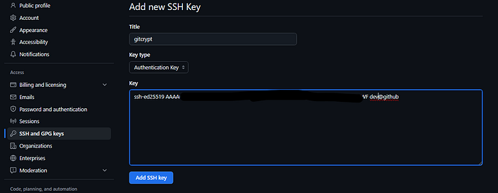 github add ssh key