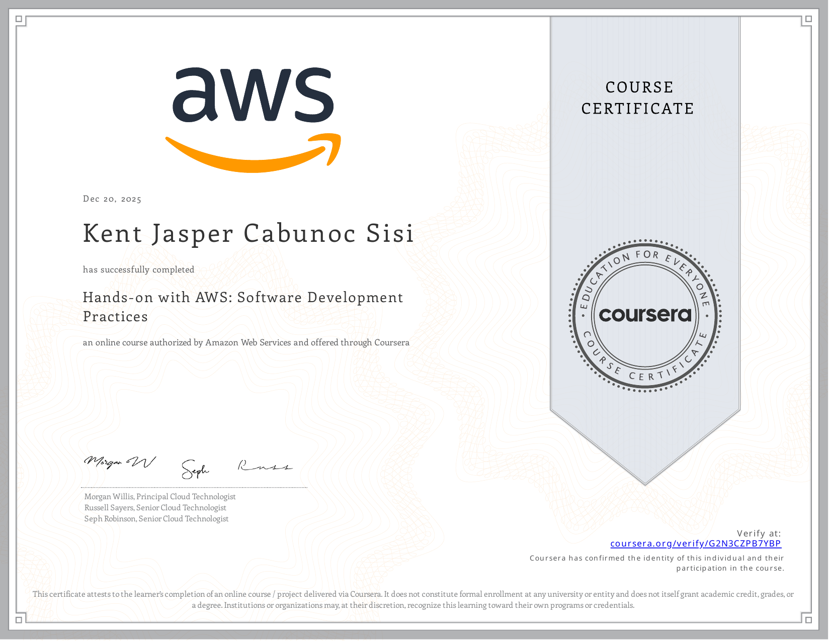 Hands-on with AWS: Software Development Practices